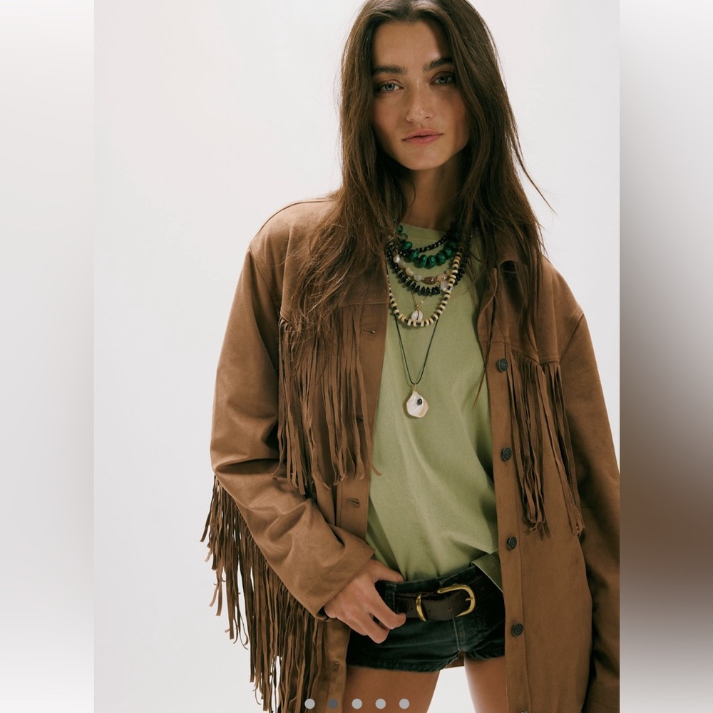 We The Free Fringe Out Vegan Suede Jacket